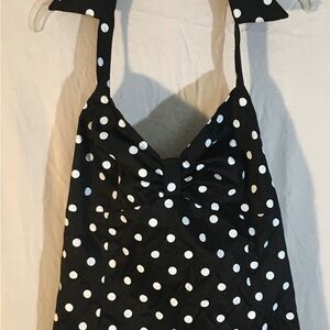 Deadly Dames by Pinupgirl Clothing. Black and White Halter Top Size 2X.